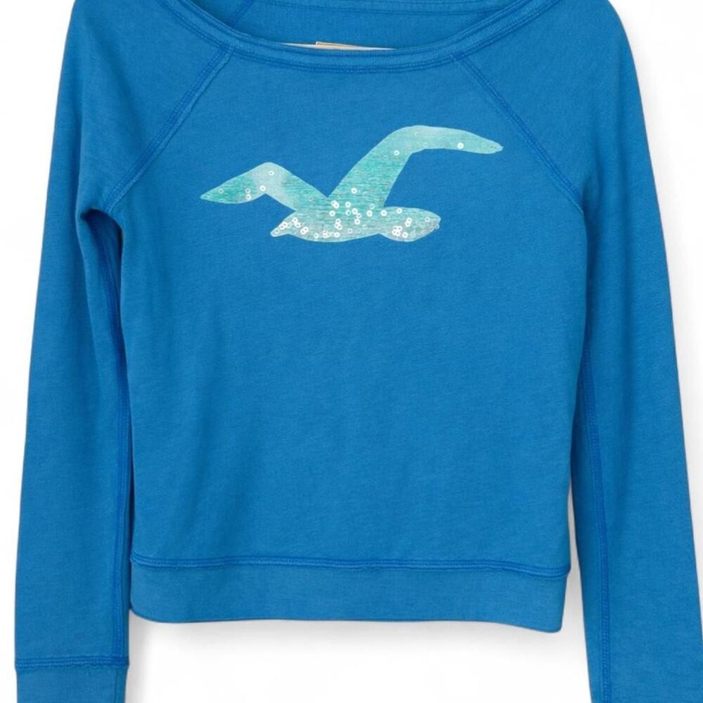 Hollister-co Women's Blue Sweatshirt